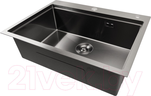 Изображение товара Мойка кухонная STELLAR S6050NB-A (нано черный, c доской)