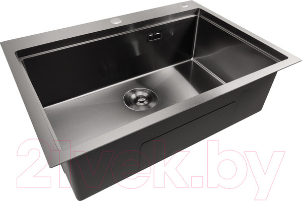 Изображение товара Мойка кухонная STELLAR S6050NB-A (нано черный, c доской)