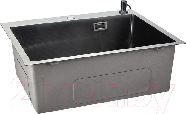 Изображение товара Мойка кухонная STELLAR Decor S6550NB-D (нано черный)