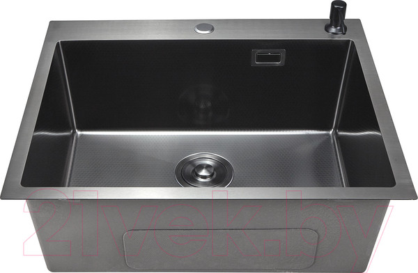 Изображение товара Мойка кухонная STELLAR Decor S6550NB-D (нано черный)