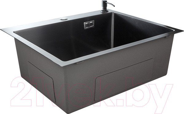 Изображение товара Мойка кухонная STELLAR Decor S6550NB-D (нано черный)