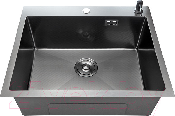 Изображение товара Мойка кухонная STELLAR Decor S6550NB-D (нано черный)