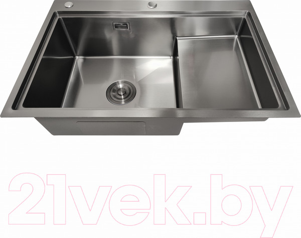 Изображение товара Мойка кухонная STELLAR S6550NB-TU-L (нано черный, с доской)