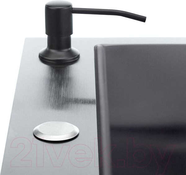 Изображение товара Мойка кухонная STELLAR S6550NB-TU-L (нано черный, с доской)