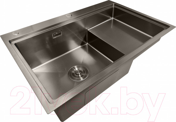 Изображение товара Мойка кухонная STELLAR S6550NB-TU-L (нано черный, с доской)