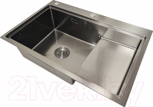 Изображение товара Мойка кухонная STELLAR S6550NB-TU-L (нано черный, с доской)