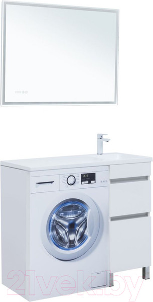 Изображение товара Тумба под умывальник Aquanet Вега 40 / 329122 (белый глянец)