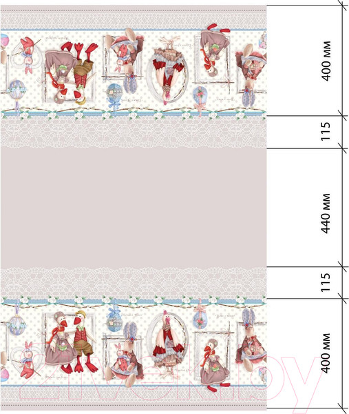 Изображение товара Скатерть Этель Пасхальные Тильды / 4682719