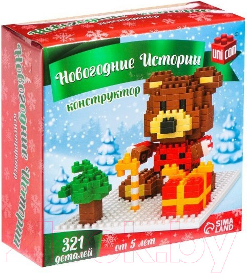 Изображение товара Конструктор Unicon Новогодние истории Мишка / 7656582
