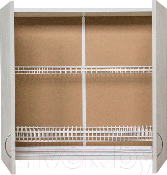 Изображение товара Шкаф навесной для кухни Компас-мебель КС-001-10Д1 800мм с сушкой (белый/бетон)