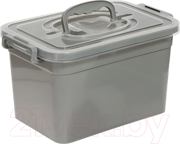 Изображение товара Контейнер для хранения Соломон С крышкой / 9897547 (серый)
