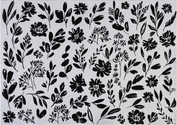 Изображение товара Сервировочная салфетка Этель Flowers Black / 6705302