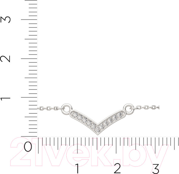 Изображение товара Браслет из серебра ZORKA 0640021-CD (20см, с фианитами)