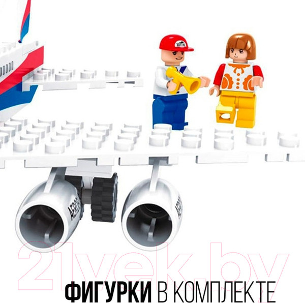 Изображение товара Конструктор Keyixing Пассажирский самолет 25301 / 576111