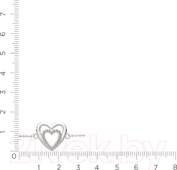 Изображение товара Браслет из серебра ZORKA 0640043.ZZ (18см, с фианитами)