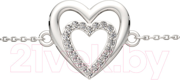 Изображение товара Браслет из серебра ZORKA 0640043.ZZ (18см, с фианитами)