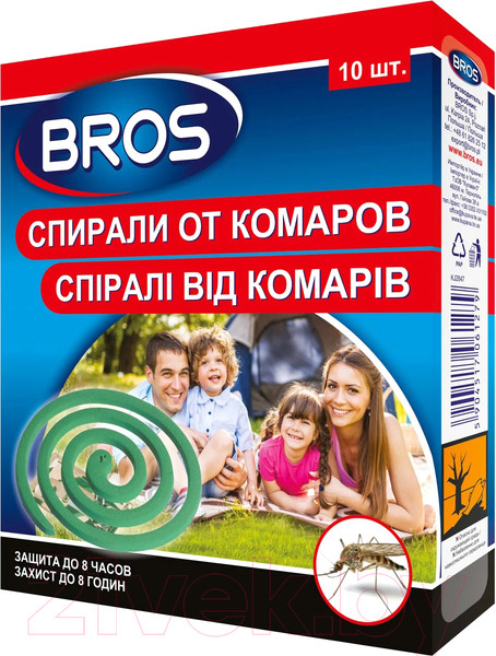 Изображение товара Набор спиралей от насекомых Bros От комаров (10шт)