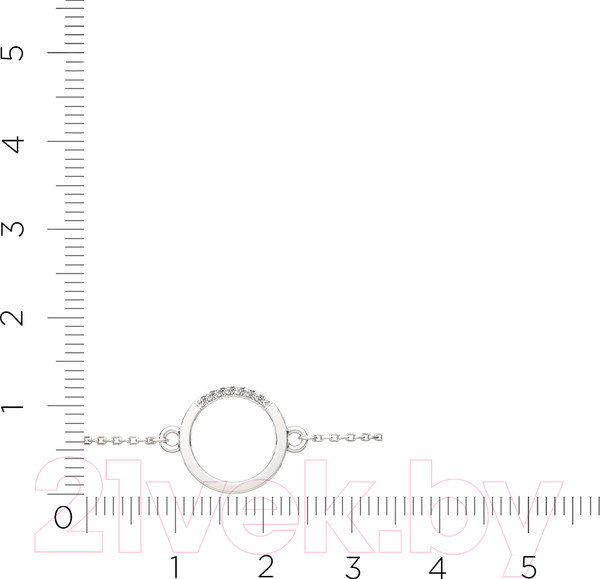 Изображение товара Браслет из серебра ZORKA 0640051.ZZ (18см, с фианитами)