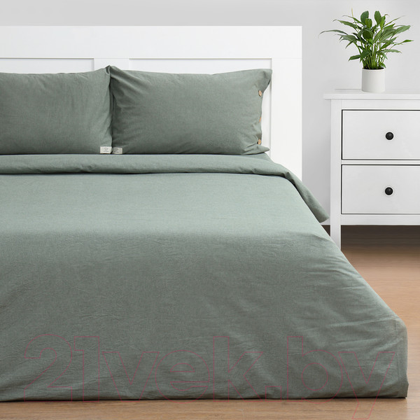 Изображение товара Комплект постельного белья Этель Denim 1.5сп / 10245488 (оливковый)