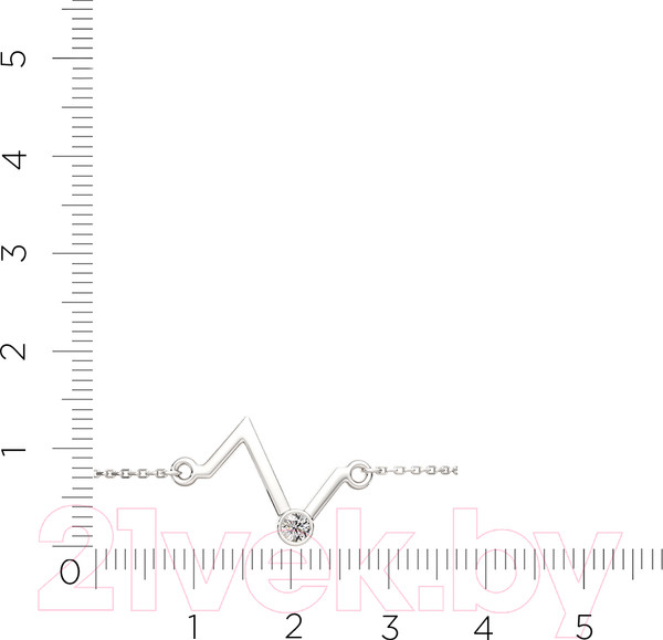 Изображение товара Браслет из серебра ZORKA 0640700 (18см, с фианитом)