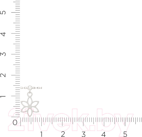Изображение товара Браслет на ногу из серебра ZORKA 0650051.ZZ (28см)