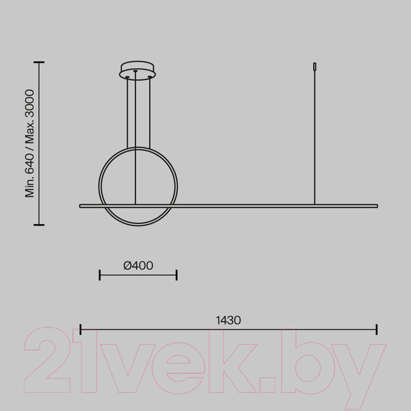 Изображение товара Потолочный светильник Maytoni Halo MOD247PL-L49BSK