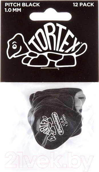 Изображение товара Медиатор Dunlop Manufacturing Tortex Pitch Black Standard 488P1.0