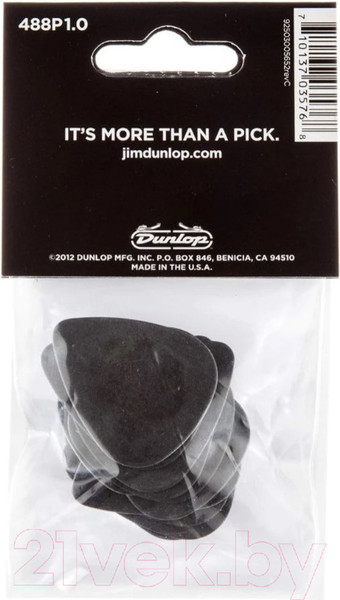 Изображение товара Медиатор Dunlop Manufacturing Tortex Pitch Black Standard 488P1.0