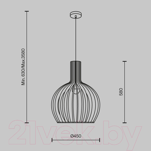 Изображение товара Потолочный светильник Maytoni Roots MOD194PL-01W1