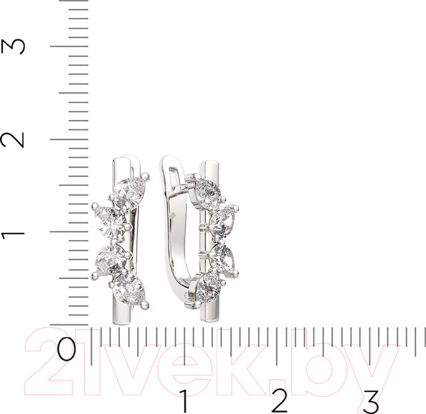 Изображение товара Серьги из серебра ZORKA 0310340 (с фианитами)