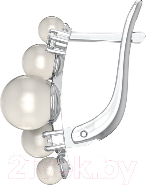 Изображение товара Серьги из серебра ZORKA 0310352 (с фианитами и жемчугом)