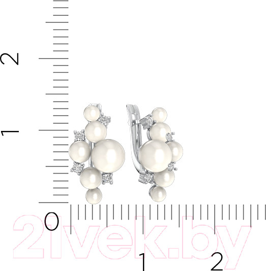 Изображение товара Серьги из серебра ZORKA 0310352 (с фианитами и жемчугом)