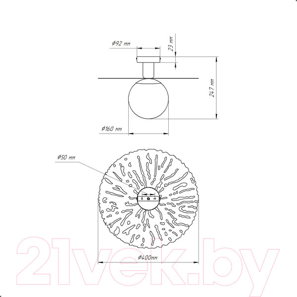 Изображение товара Бра Элетех Гелиос 512 НББ 01-40-184 Е14 / 1005405307 (золото)
