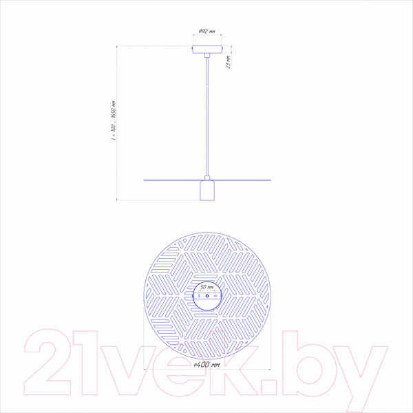 Изображение товара Потолочный светильник Элетех Марго 211 НСБ 01-60-190 Е27 / 1005405297 (золото)