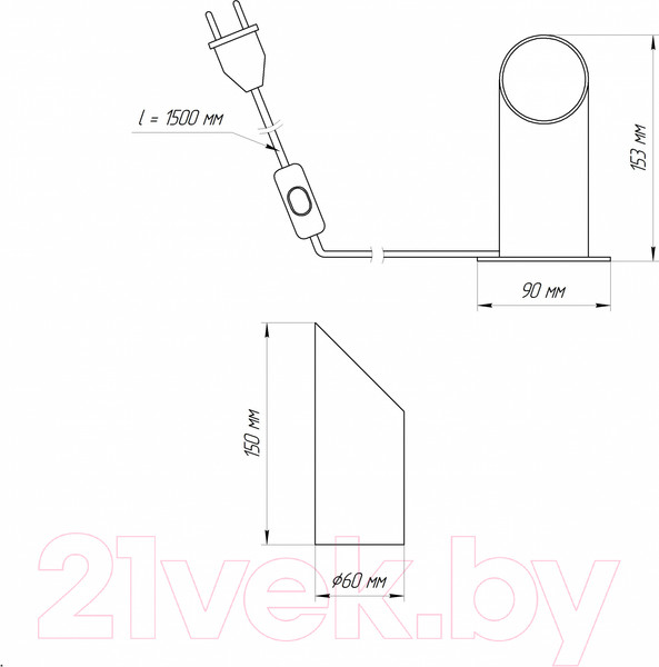 Изображение товара Прикроватная лампа Элетех Соната 150 ННБ 63-60-009 / 1005405283 (черный/золото)