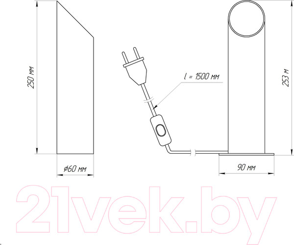 Изображение товара Прикроватная лампа Элетех Соната 250 ННБ 63-60-009 / 1005405285 (черный/золото)
