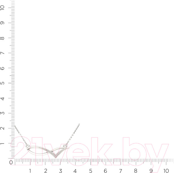 Изображение товара Колье из серебра ZORKA 0550037 (45см, с фианитами)