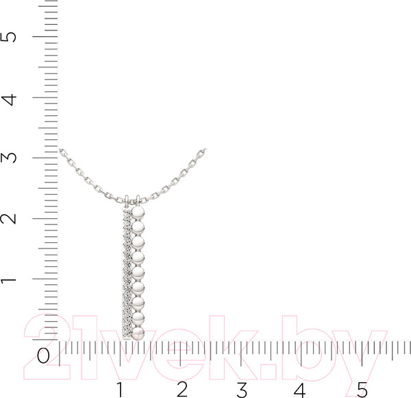 Изображение товара Колье из серебра ZORKA 0550044 (45см, с фианитами)