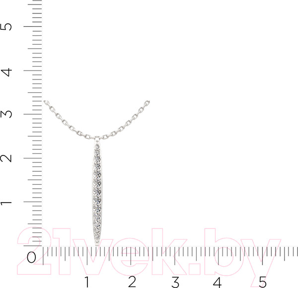 Изображение товара Колье из серебра ZORKA 0550048 (40см, с фианитами)