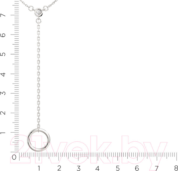 Изображение товара Колье из серебра ZORKA 0550111 (45см, с фианитом)
