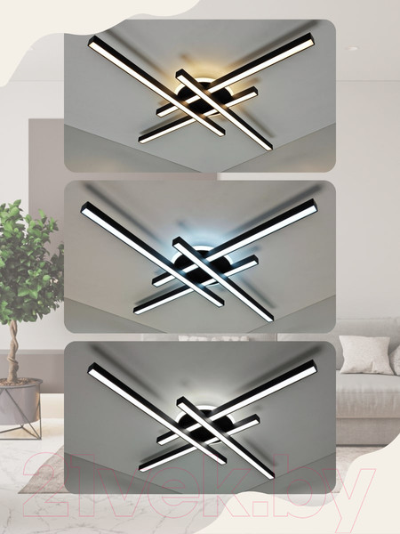 Изображение товара Потолочный светильник Mirastyle XL-60034/4+1L BK