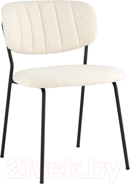 Изображение товара Стул Stool Group Кэрол без подлокотников / FDC9003 DC2635-1A (букле белый/черные ножки)