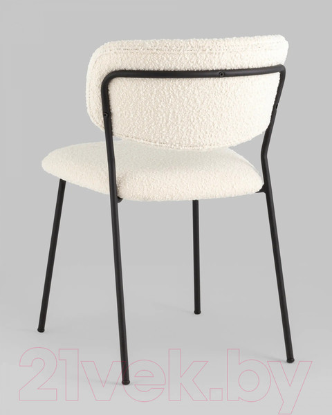 Изображение товара Стул Stool Group Кэрол без подлокотников / FDC9003 DC2635-1A (букле белый/черные ножки)