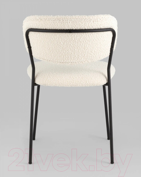 Изображение товара Стул Stool Group Кэрол без подлокотников / FDC9003 DC2635-1A (букле белый/черные ножки)