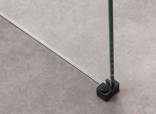 Изображение товара Душевая стенка Saniteco Walk-In SN-W6TB110 (110x200, прозрачное стекло, черный профиль)