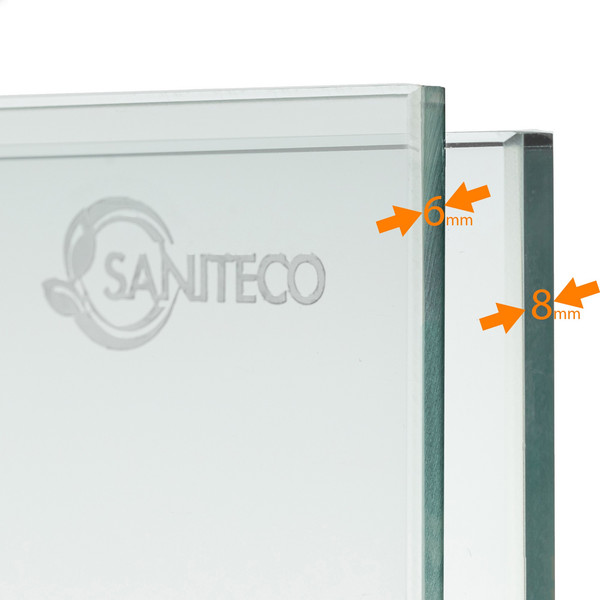 Изображение товара Душевая стенка Saniteco Walk-In SN-W6TB110 (110x200, прозрачное стекло, черный профиль)