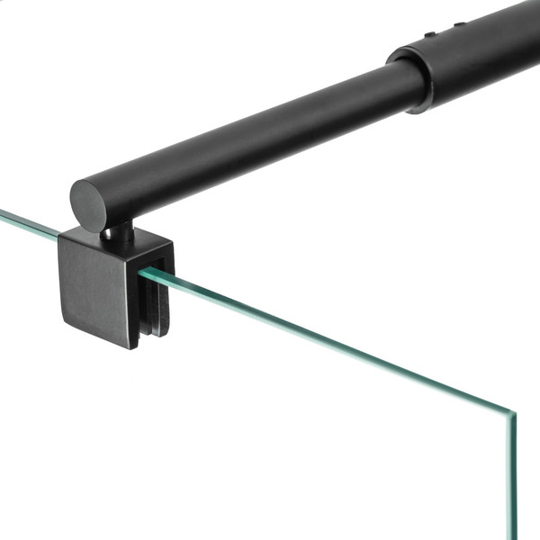 Изображение товара Душевая стенка Saniteco Walk-In SN-W6TB110 (110x200, прозрачное стекло, черный профиль)