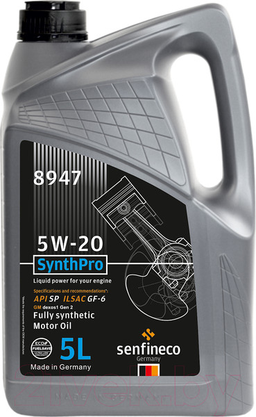 Изображение товара Моторное масло Senfineco SynthPro 5W20 SP GF-6 / 8947 (5л)