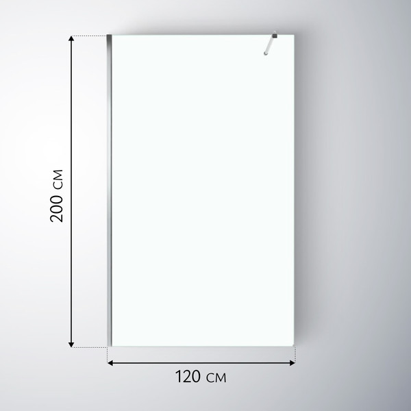 Изображение товара Душевая стенка Saniteco Walk-In SN-W6TC120 (120x200, прозрачное стекло, хромированный профиль)