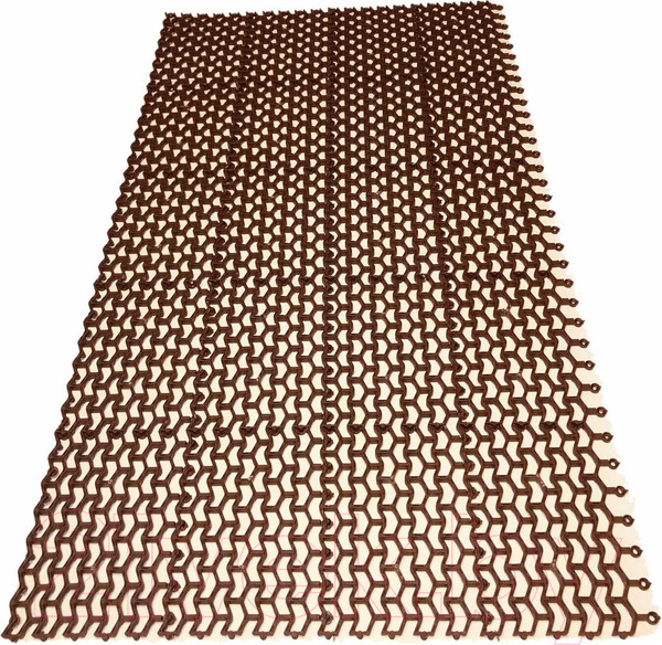 Изображение товара Коврик грязезащитный Ковропласт Волна (58х81, коричневый)